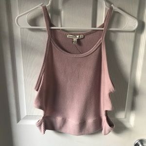 Mauve high neck crop top!